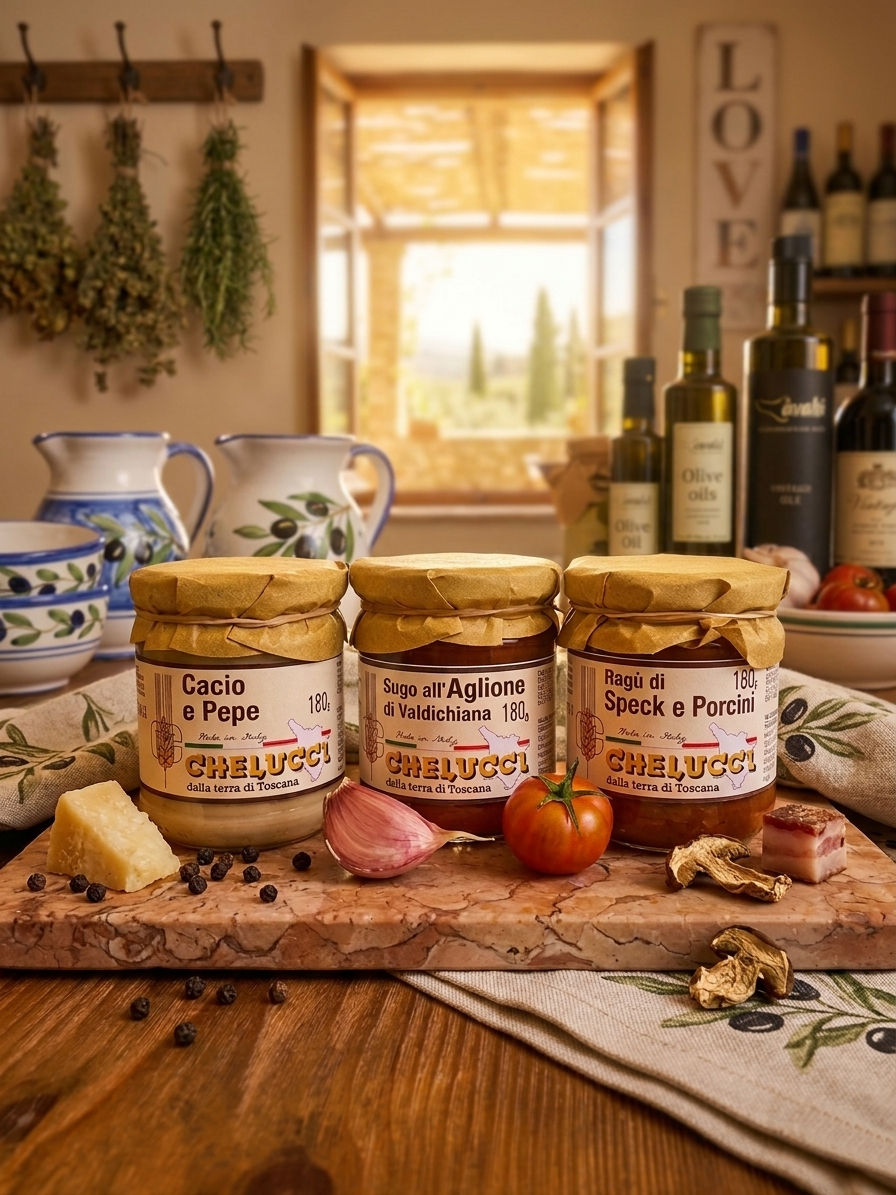 Verschiedene Sugi von Chelucci, echte Delikatessen aus Italien