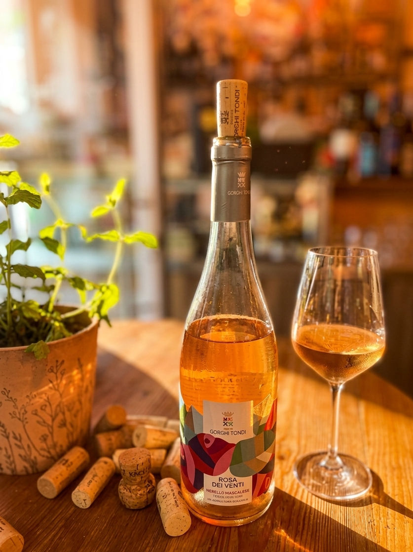 Eine Flasche Rosé Nerello Mascalese
