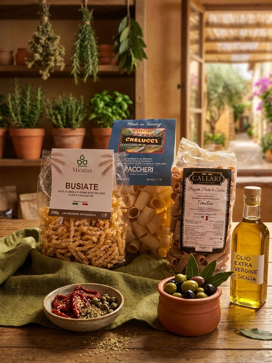 Pasta der Hersteller Chelucci, Callari und Miratus