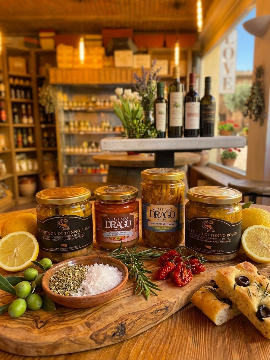 Direktimport italienischer Delikatessen: Verschiedene in Öl eingelegte Fischsorten